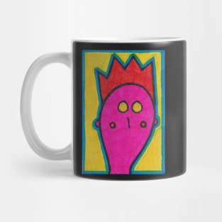 Man with Red Hair on Yellow Mug